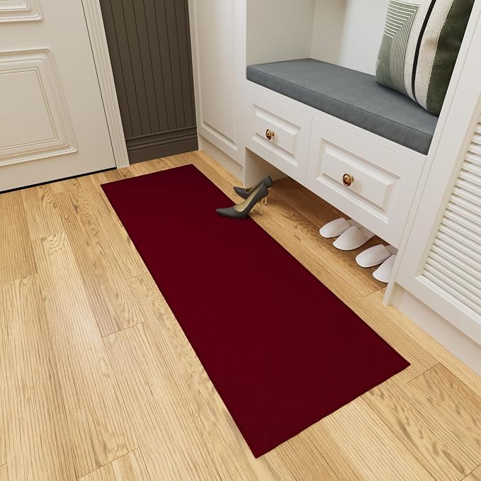 Ottomanson Hallway Runner Rug 2'2" x 6' Non Slip Solid Area Rugs Easy to Clean - Image 10