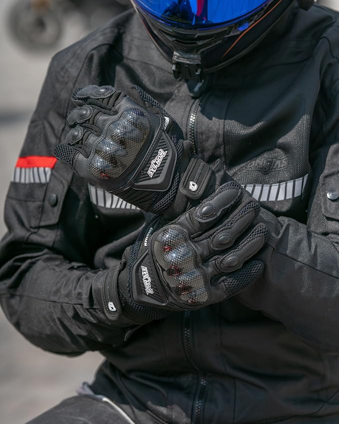 Motorcycle Gloves Touch Screen for Men Women Padding Hard Knuckle Cycling - Image 2