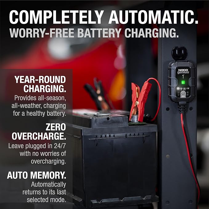 NOCO GENIUS1: 1A 6V/12V Smart Battery Charger – Automatic Maintainer, Trickle - Image 7
