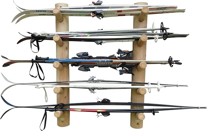 10-Place Wall-Mounted Ski Log Racks - Image 6