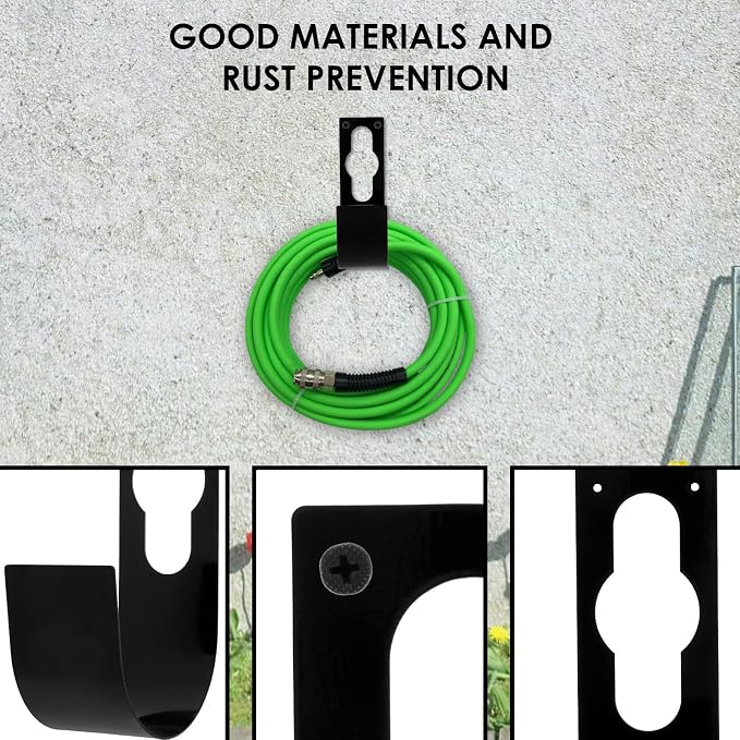 3Pcs Garden Hose Hanger Hook Carbon Steel Expandable Hose Holder Rack Wall - Image 5