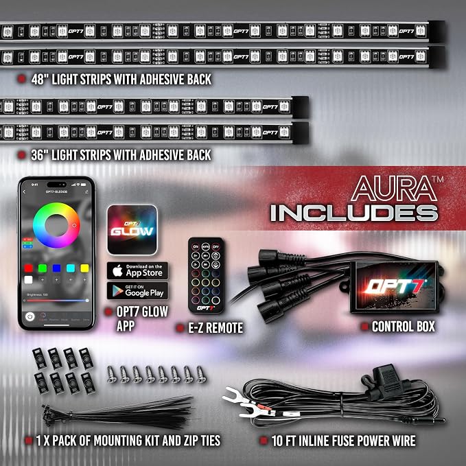 OPT7 Aura Flexible Underglow Car Lights - Image 9