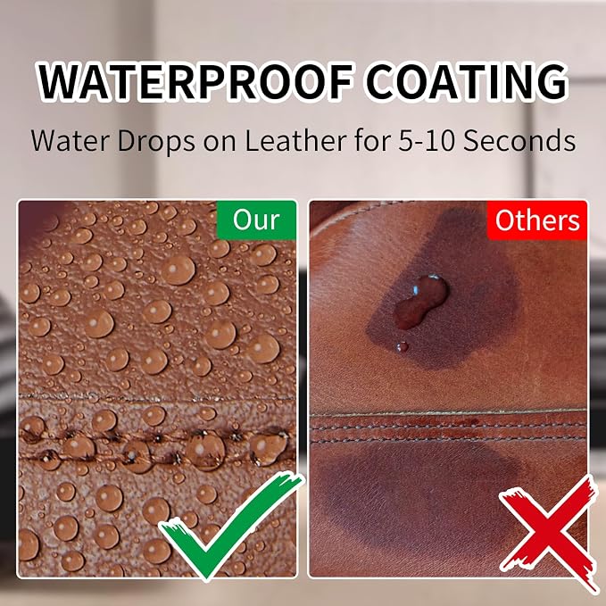 Leather Recoloring Balm, 8.5oz Leather Color Restorer, Light Brown Leather - Image 6