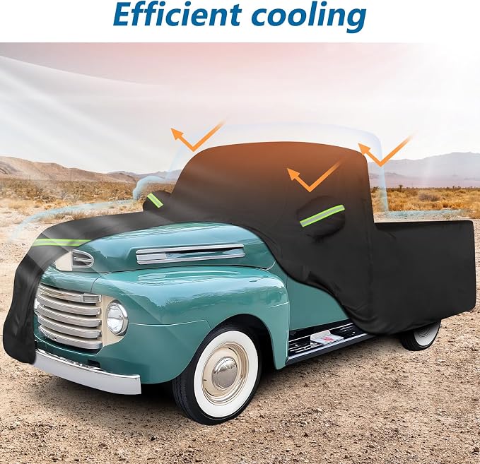 Car Cover for Ford F100 Truck Cover, 420D Oxford Waterproof All Weather Heavy - Image 4