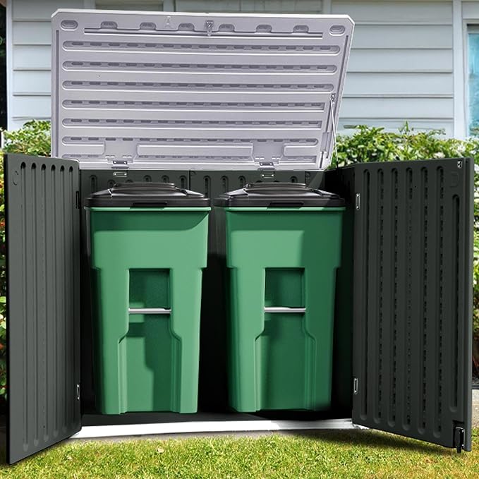 YITAHOME Extra Large Outdoor Horizontal Storage Shed, 4.5x4ft Resin Tool Sheds by YITAHOME