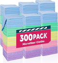 Microfiber Towels Bulk-300 Pack, Cleaning Cloths, Microfiber Towels by TEAWOO
