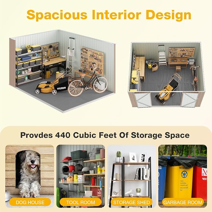 10x8 FT Outdoor Storage Shed - Image 3