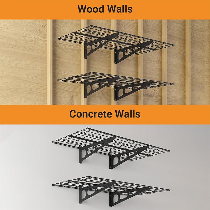 2x4 ft Garage Shelving, Pantry Storage, 400 lbs Total Load Capacity Wall - Image 6