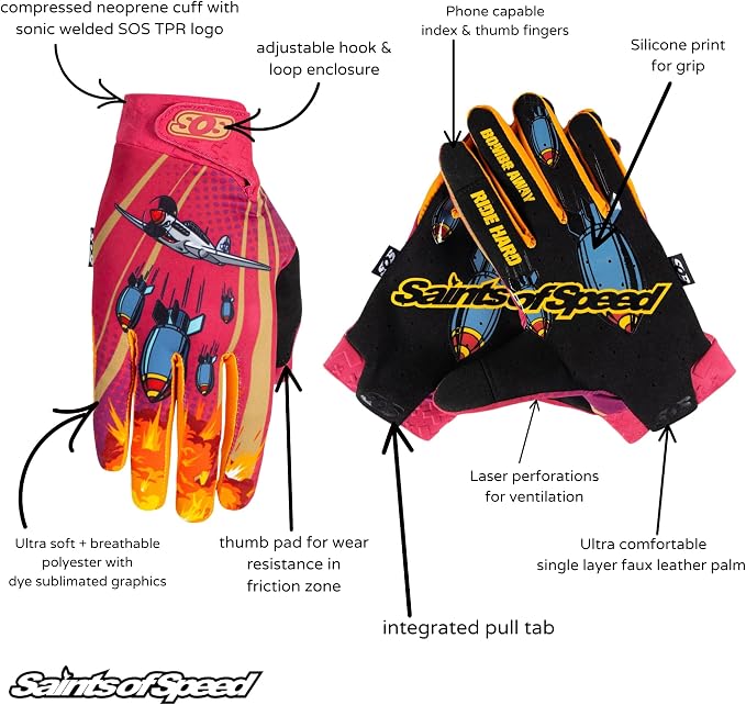 Saints of Speed Dirt Bike Gloves – Motocross, Mountain Bike, Motorcycle - Image 4