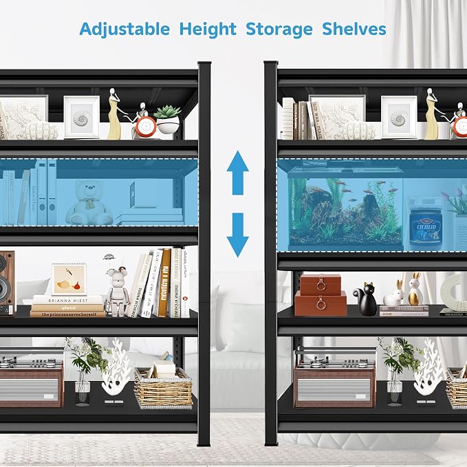 2750LBS Garage Storage Shelves Heavy Duty, 5-Tier Garage Shelving Heavy Duty - Image 6