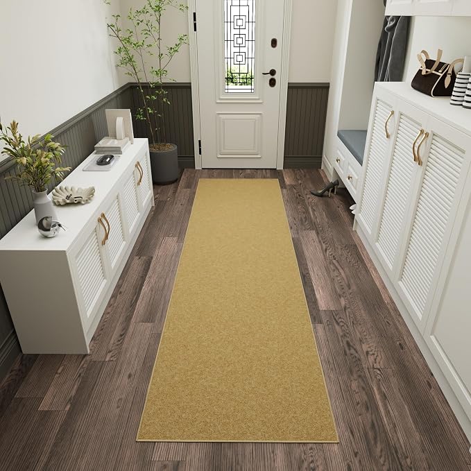 Ottomanson Hallway Runner Rug 2'7" x 9'10" Non Slip Solid Area Rugs Easy to - Image 10