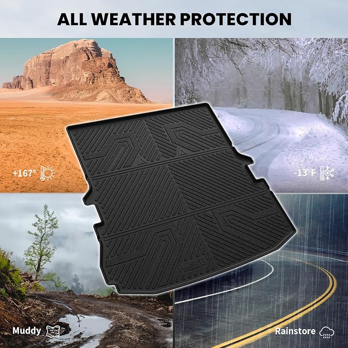 LASFIT Trunk & Backrest Mat for Ford Explorer 2015-2019, Custom Fit All Weather - Image 7