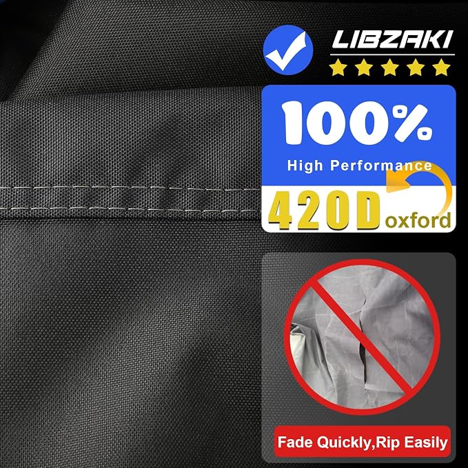 Motorcycle Cover with Side+Top Box Heavy Duty 420D Waterproof - Image 2