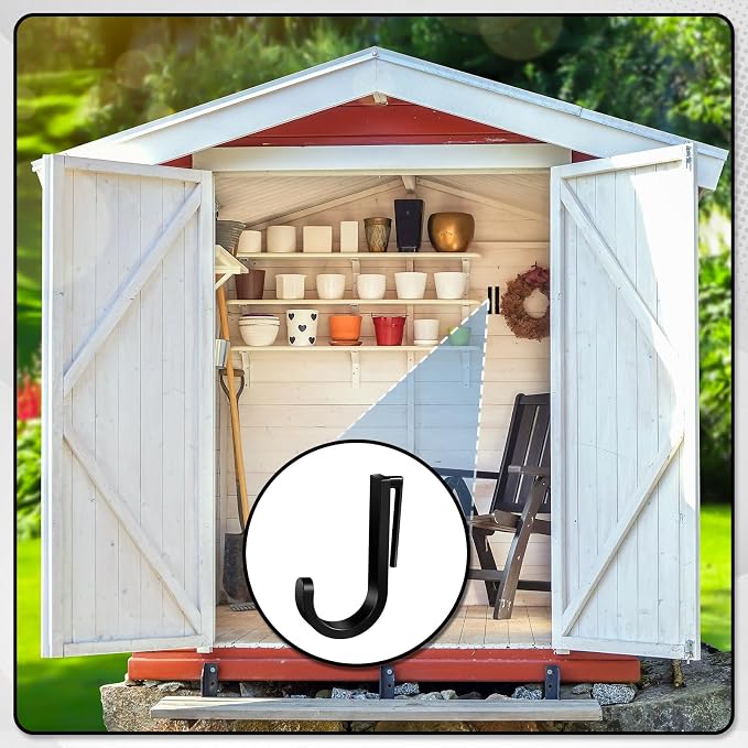 4 Pcs J Tool Hooks Plastic Multi Purpose Shed Organizer Accessories - Image 6