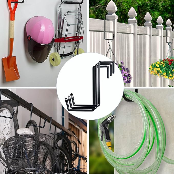 Large Vinyl Coated Heavy Duty Garage Storage Utility Hanging Hooks - Image 3