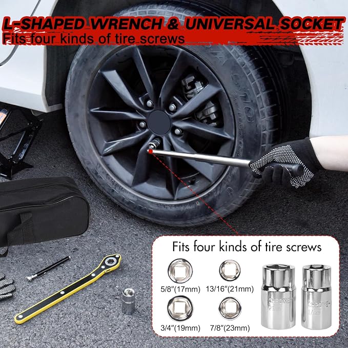 Scissor Car Jack 1.5Ton（3306lbs） Tire Changing Kit - Image 4