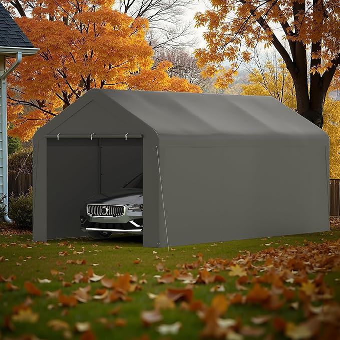 Carport, 10‘ x 20’ Heavy Duty Portable Garage All-Season Car Canopy w/Removable - Image 6