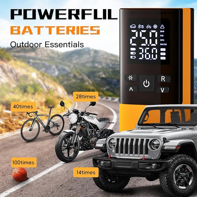Tire Inflator Portable Air Compressor, Air Pump - Image 2