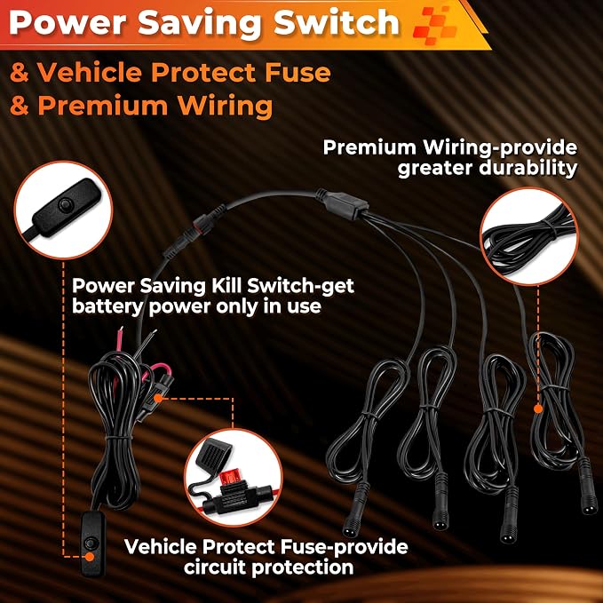 20 Pods Pure White LED Rock Lights Kit - Image 3