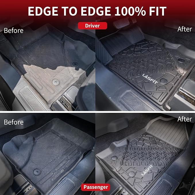 LASFIT Floor Mats Cargo Liner for Ford Bronco 4 Door 2025 2024 2023 2022 2021 - Image 5
