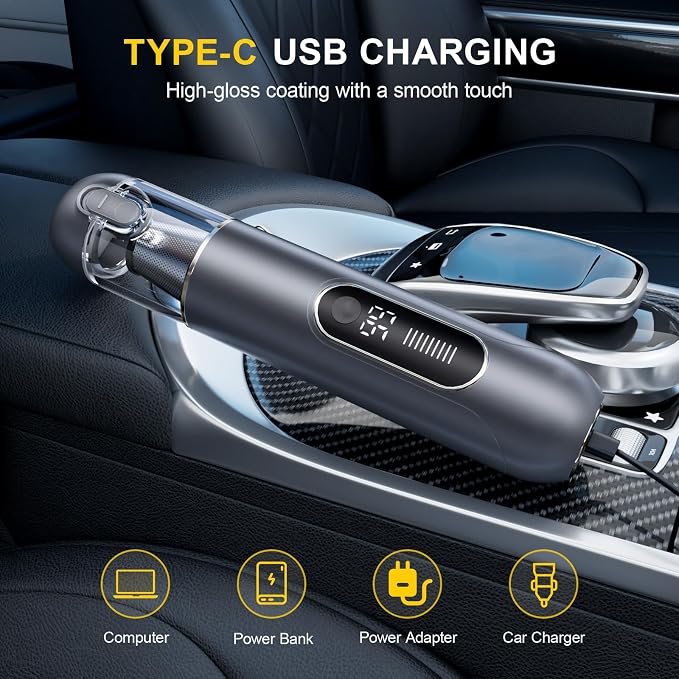 4-in-1 Handheld Cordless Car Vacuum – 19000PA, Brushless Motor, 2-in-1 Blow & - Image 7