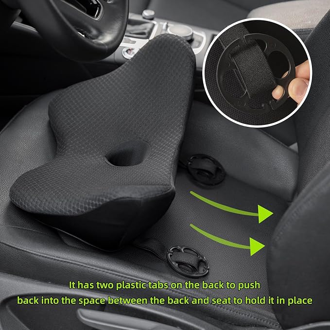 Lumbar Support Pillow for Car, 2 in 1 Memory Foam Lower Back Support Cushion - Image 6