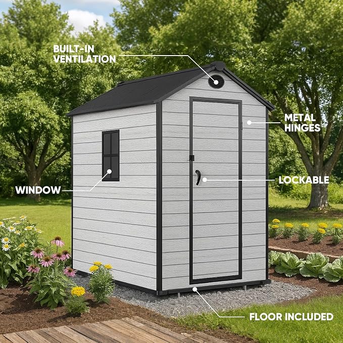4 x 6 FT Shed Resin Outdoor Storage - Image 6