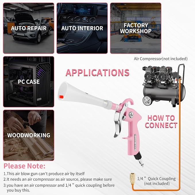 Tornado Dry Cleaning Gun Detailing Interior Dryer Air Blow Gun High Pressure - Image 8