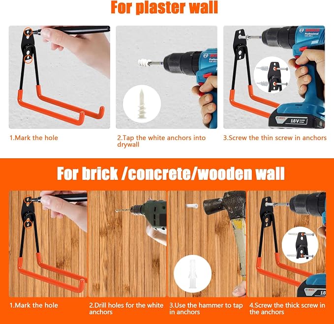 Heavy-Duty Garage Hooks -2 Pack Type large J - Image 6
