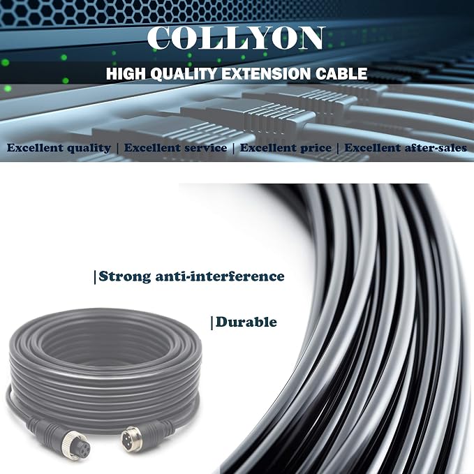 67FT Backup Camera Wire, Car Video Systems, Shock Extension, 4Pin Aviation - Image 6