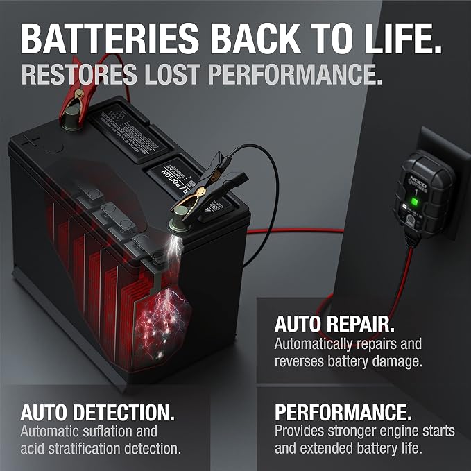 NOCO GENIUS1: 1A 6V/12V Smart Battery Charger – Automatic Maintainer, Trickle - Image 6