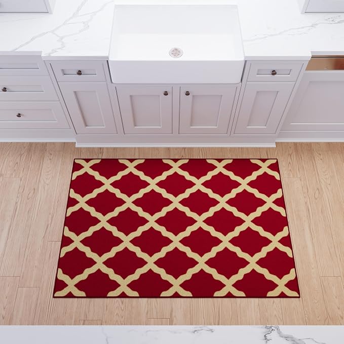 Ottomanson 3'3" x 5' Rugs for Living Room Trellis Area Rug for Bedroom - Image 9