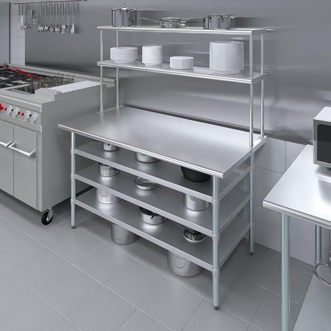 Amgood 30" x 60" Stainless Steel Work Table - Image 4