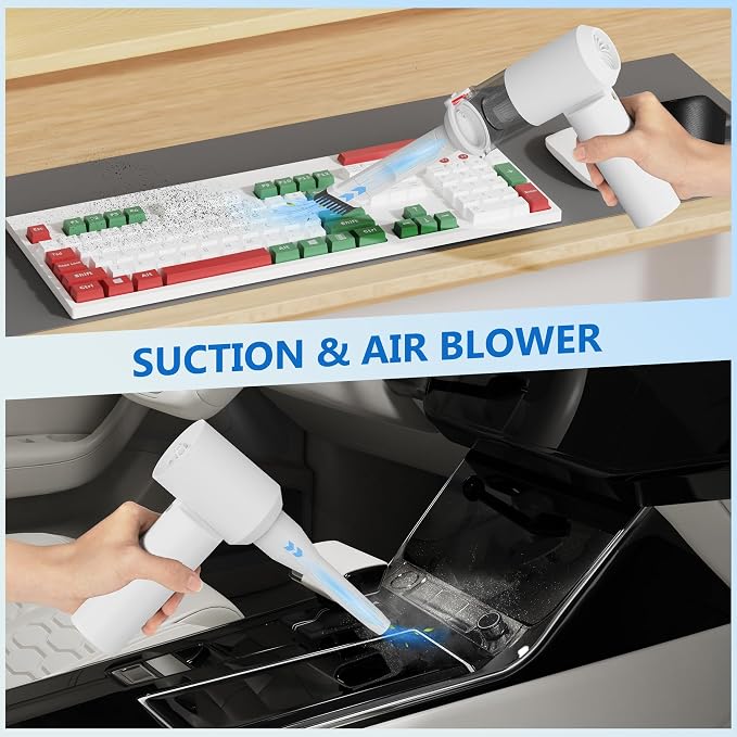 90° Foldable Mini Vacuum Cleaner, 4 in 1 Handheld Car Vacuum Portable Cordless - Image 2