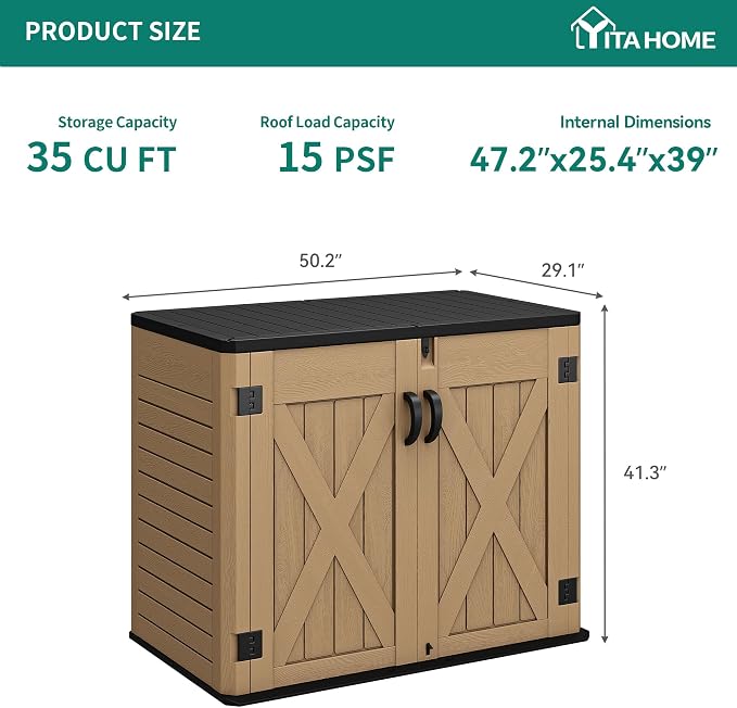 YITAHOME Outdoor Resin Storage Sheds - Image 7
