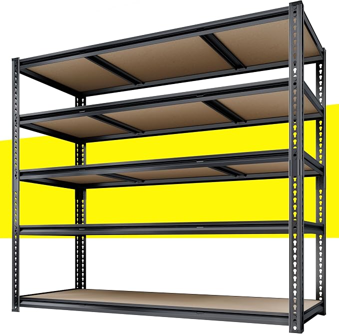 48"W Garage Shelving, 2650LBS Storage Shelves heavy duty, 5 Tier Metal Shelving by Unknown