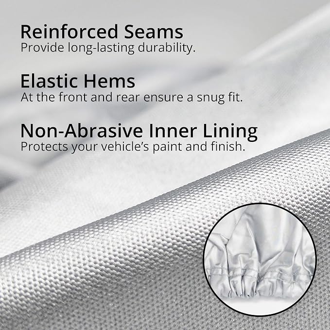 Weatherproof Outdoor Gray Color Truck Cover Compatible - Image 6