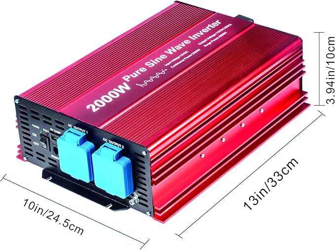 2000W Pure Sine Wave Inverter 12V to 120V AC - Image 2