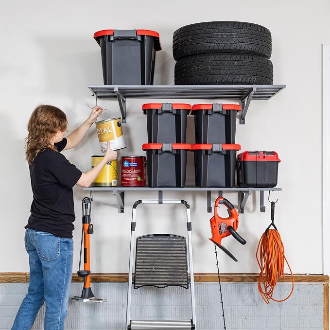 StoreYourBoard 2-Pack Heavy Duty Wall Shelves – Wall-Mounted Garage Storage - Image 8