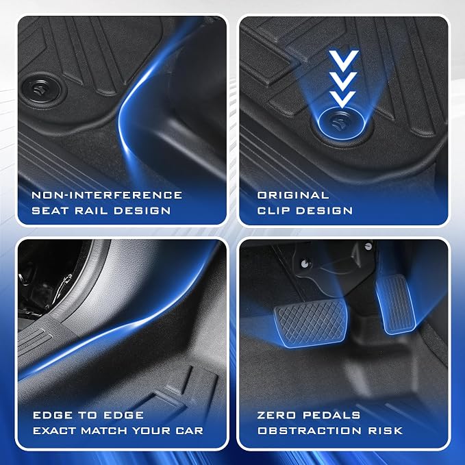 Car Floor Mats for Ford Mustang Mach-E 2021-2024 2025 Accessories, TPE All - Image 4