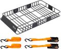 Bonnlo 250lbs Extendable Rooftop Cargo Carrier, 64×39×6inch Universal Roof Rack by Bonnlo