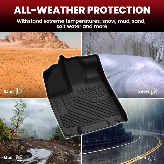 LASFIT Floor Mats & Trunk Mat for Honda Pilot 2016-2022, All Weather TPE Custom - Image 7