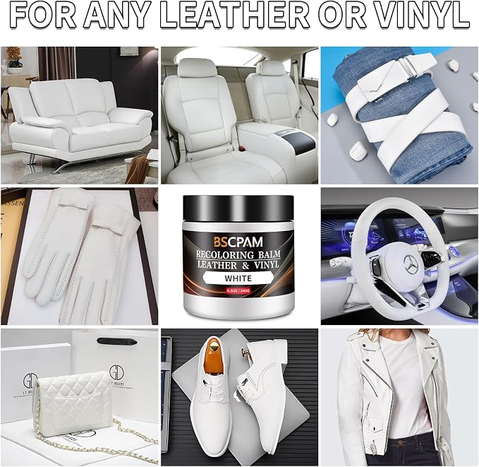 White Leather Recoloring Balm, Leather Couch Scratch/Stain Remover, Leather - Image 2