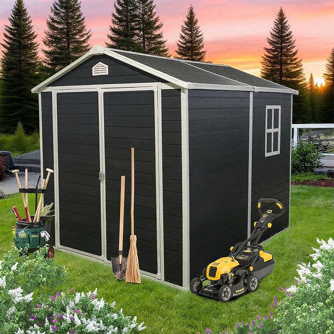 6x8 FT Outdoor Storage Resin Shed by Unknown