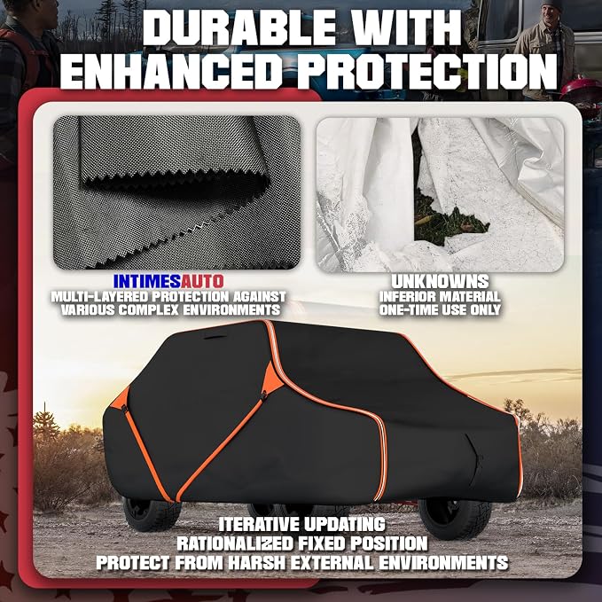 125 Inch UTV Cover for Polaris Ranger RZR, Can-Am Defender Maverick Commander - Image 3