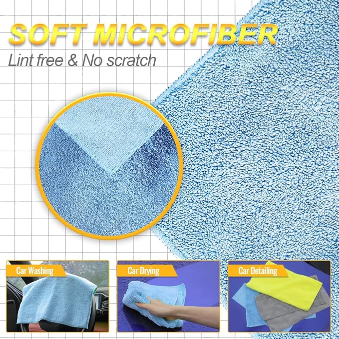 Microfiber Wash，Car Drying Towel, Extra Soft, Reusable and Durable, Car Drying - Image 3