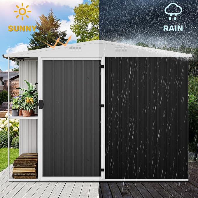DWVO 8 x 4 ft Outdoor Storage Shed - Image 4