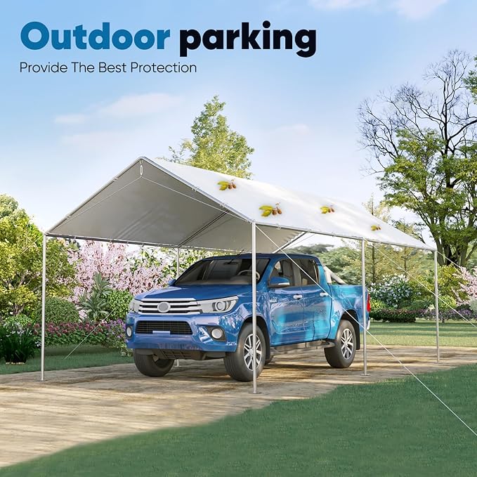 Quictent 10x20 ft Heavy Duty Car Canopy Galvanized Frame Carport Outdoor Party - Image 8