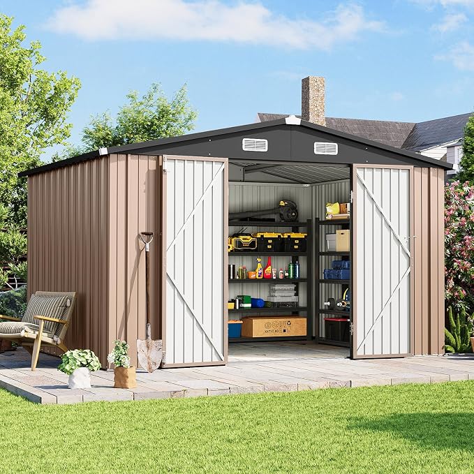 10x8 FT Outdoor Storage Shed by Breezestival