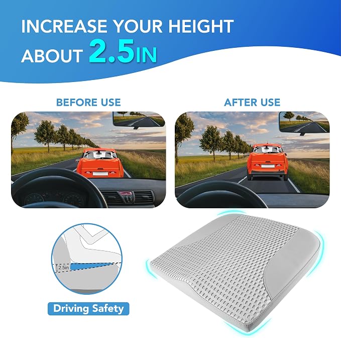 Car Seat Cushion, Comfortable Memory Foam Seat Pillow - Image 4